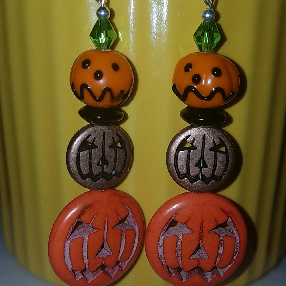 Handcrafted StackOJackOLanterns EARART 🎃 - Picture 3 of 3